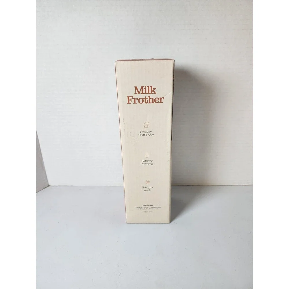 New Peach Street Handheld Milk Frother-Mini Frother Wand Battery Mixer W Stand
